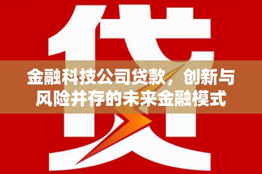 狮子山金融科技公司贷款，创新与风险并存的未来金融模式