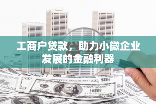 狮子山工商户贷款，助力小微企业发展的金融利器