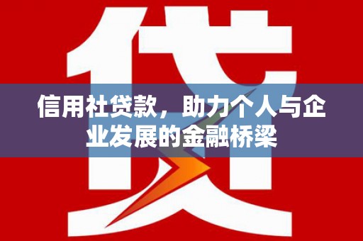 狮子山信用社贷款，助力个人与企业发展的金融桥梁