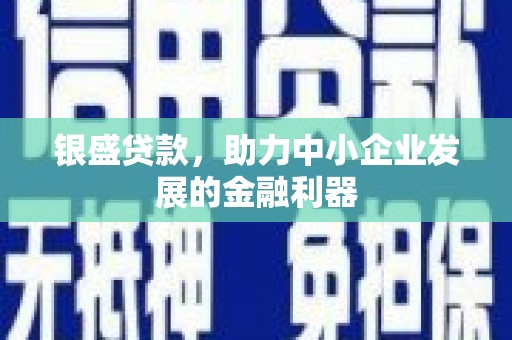 狮子山银盛贷款，助力中小企业发展的金融利器