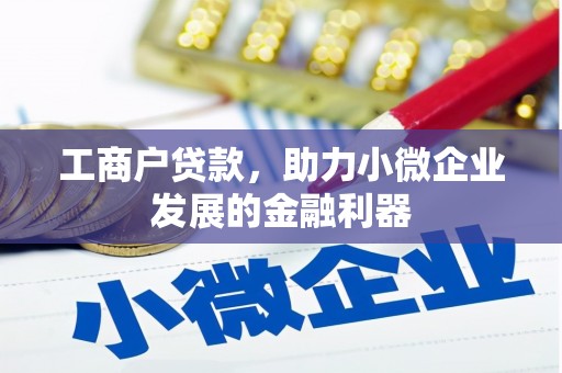 狮子山工商户贷款，助力小微企业发展的金融利器