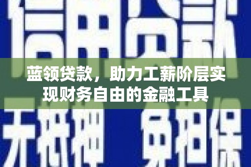 狮子山蓝领贷款，助力工薪阶层实现财务自由的金融工具