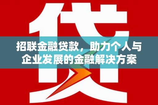 狮子山招联金融贷款，助力个人与企业发展的金融解决方案