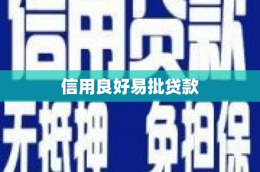 狮子山信用良好易批贷款