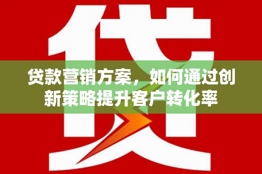 狮子山贷款营销方案，如何通过创新策略提升客户转化率