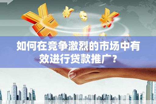 狮子山如何在竞争激烈的市场中有效进行贷款推广？