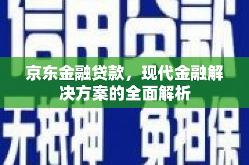 狮子山京东金融贷款，现代金融解决方案的全面解析