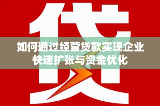 狮子山如何通过经营贷款实现企业快速扩张与资金优化