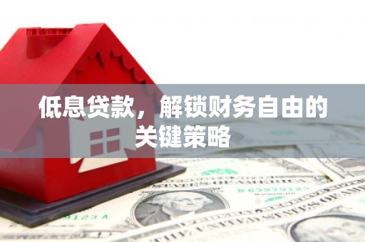 狮子山低息贷款，解锁财务自由的关键策略