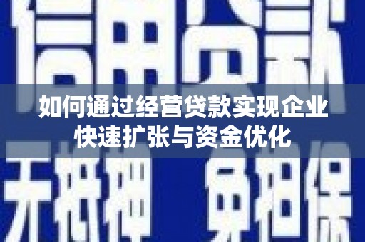 狮子山如何通过经营贷款实现企业快速扩张与资金优化