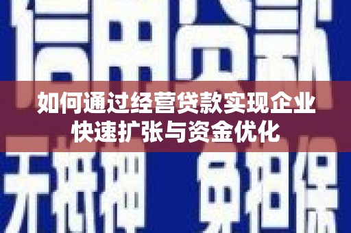 狮子山如何通过经营贷款实现企业快速扩张与资金优化