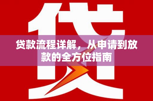 狮子山贷款流程详解，从申请到放款的全方位指南