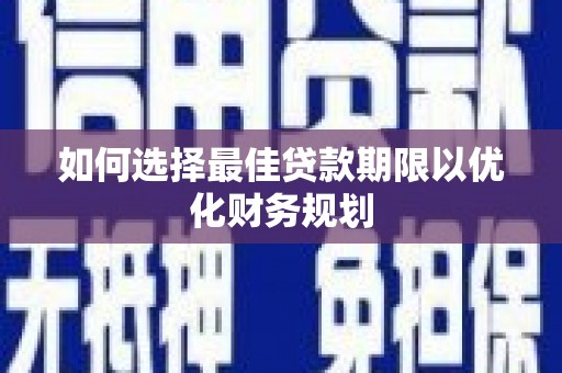 狮子山如何选择最佳贷款期限以优化财务规划