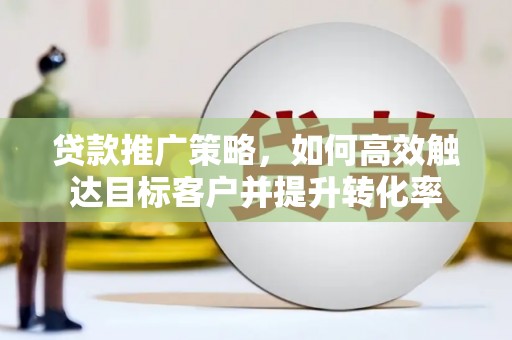 狮子山贷款推广策略，如何高效触达目标客户并提升转化率