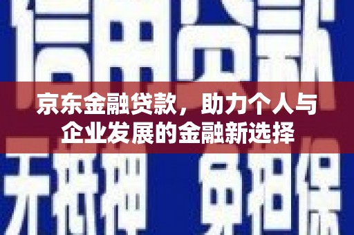 狮子山京东金融贷款，助力个人与企业发展的金融新选择