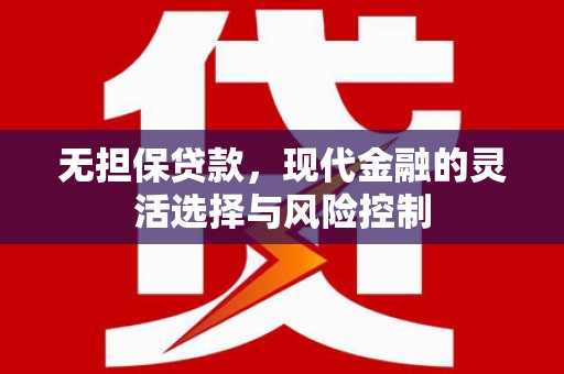 狮子山无担保贷款，现代金融的灵活选择与风险控制