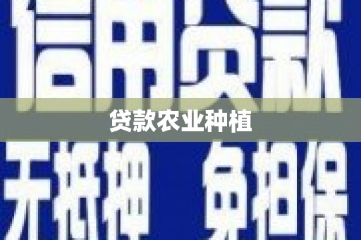 狮子山贷款农业种植