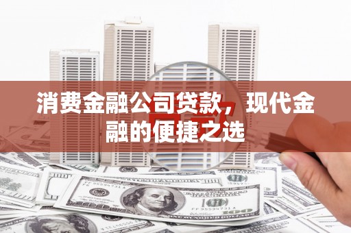 狮子山消费金融公司贷款，现代金融的便捷之选