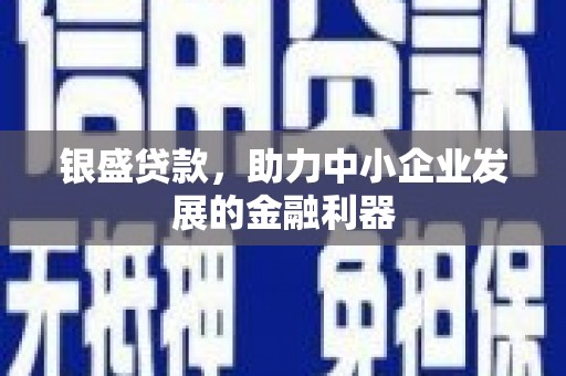 狮子山银盛贷款，助力中小企业发展的金融利器