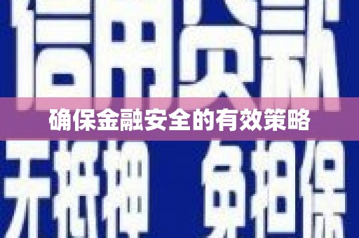 狮子山确保金融安全的有效策略