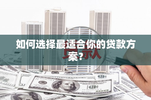 狮子山如何选择最适合你的贷款方案？